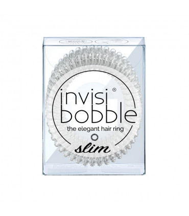InvisiBobble SLIM Crystal Clear Elastique fin transparent - 1