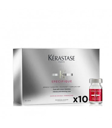 Kérastase Spécifique Cure Anti-Chute 10x6ml Cure intensive pour lutter contre les chutes ponctuelles de cheveux. - 1