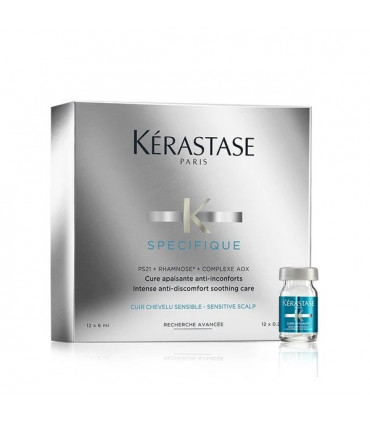Kérastase Spécifique Cure Apaisante Anti-Inconforts 12x6ml Cure anti-inconforts pour les cuirs chevelus sensibles - 1