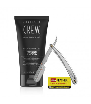 American Crew Shave Gel & Razor & Feather Kit de rasage - 1