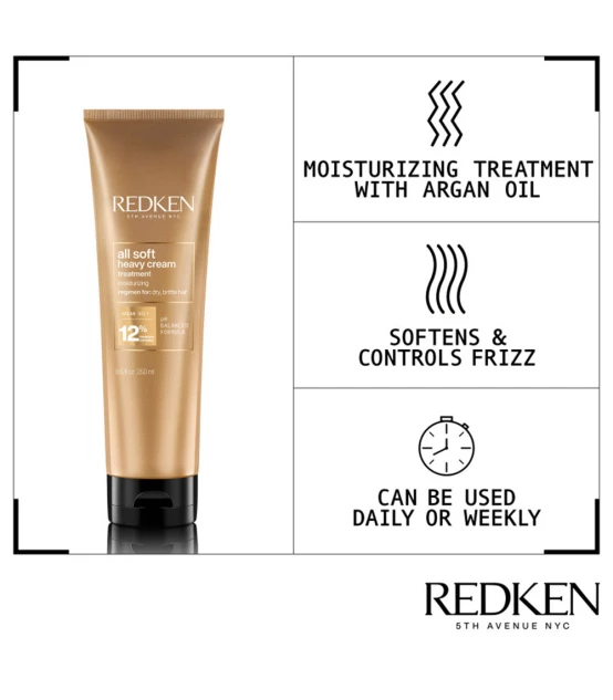 Redken All Soft Heavy Cream masque 250ml  | Celini.fr