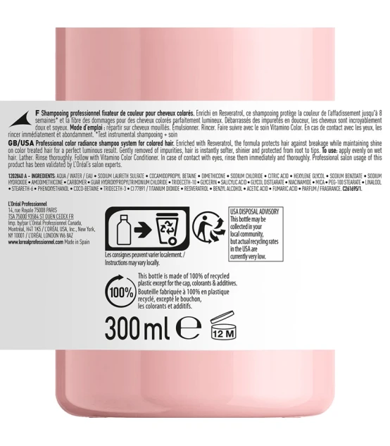 L'Oréal Professionnel Série Expert Vitamino Color Shampooing 300ml ...