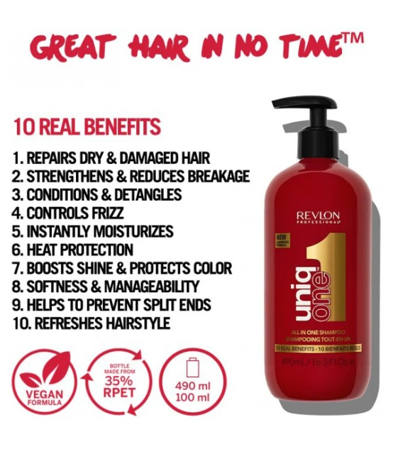 Revlon Professional Uniq One Shampooing Tout-en-un 490ml  | Celini.fr