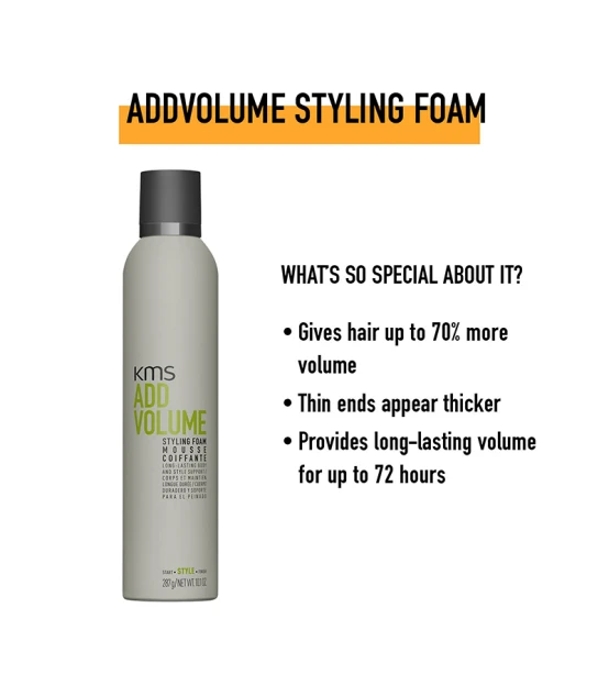 Kms Add Volume Styling Foam 300ml  | Celini.be