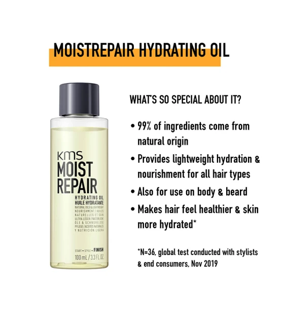 Kms Moist Repair Hydrating Oil 100ml  | Celini.fr