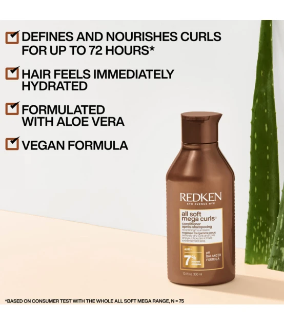 Redken All Soft Mega Curls Après-shampooing 300ml  | Celini.fr