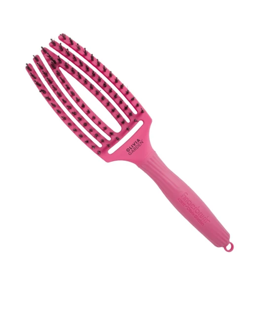 Olivia Garden Fingerbrush Care Iconic Boar & Nylon Hot Pink Medium ...