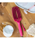 Olivia Garden Fingerbrush Care Iconic Boar & Nylon Hot Pink Medium ...