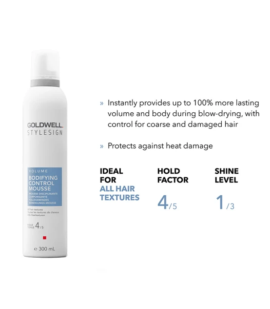Goldwell Stylesign Volume Bodifying Control Mousse 300ml  | Celini.fr