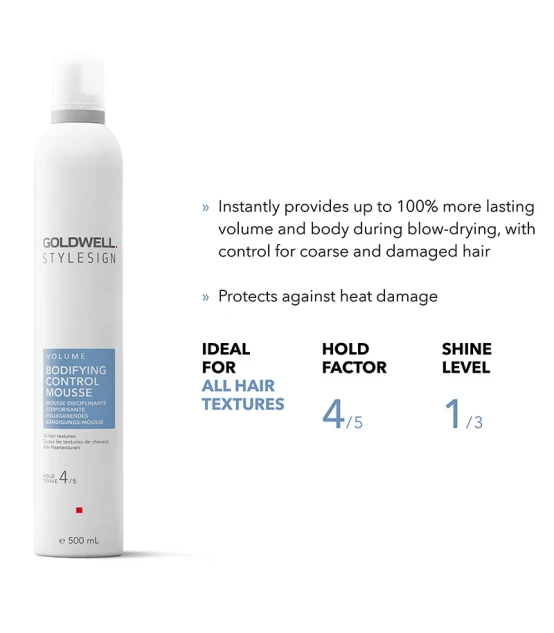 Goldwell Stylesign Volume Bodifying Control Mousse 500ml  | Celini.fr