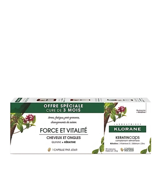 Klorane Keratinecap Cheveux et Ongles 30x20g  | Celini.fr