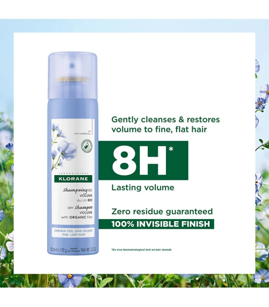 Klorane Shampooing Sec au Lin Bio 150ml  | Celini.fr