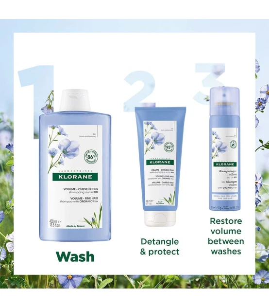Klorane Shampooing Sec au Lin Bio 150ml  | Celini.fr