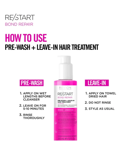 Revlon Professional RE/START Bond Rep4ir Pre-wash + Leave-in Hair T...