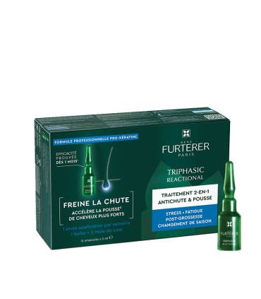 Triphasic Reactional Cure 2-en-1 Anti-chute & Pousse 12X5ml